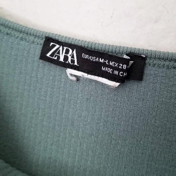 Zara Limitless Contour Collection Square Neckline Cropped Tank Top Seamless M/L - Picture 10 of 13